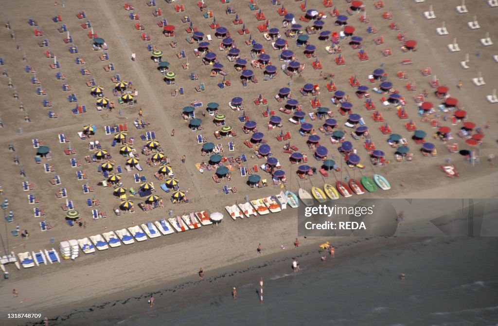 Aerial view. Lignano Sabbiadoro. Friuli Venezia Giulia. Italy