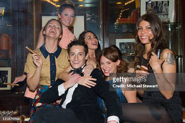 Actress Tanya Fischer, Ashley Stanton, producer Frankie Grande, Lynne Volk, Meghan Miller of Bambi Killers and Dawn Dunning of Bambi Killers attends...