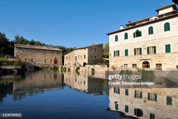 Hamlet of Bagni Vignone. The Ancient Thermal Baths. San Quirico D'orcia. Province of Siena. Tuscany. Italy.