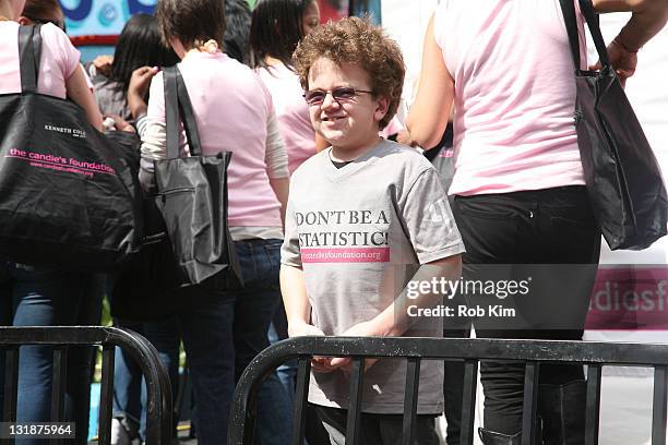 Keenan Cahill performs in honor of National Teen Pregnancy Awareness Month in Times Square on May 3, 2011 in New York City.