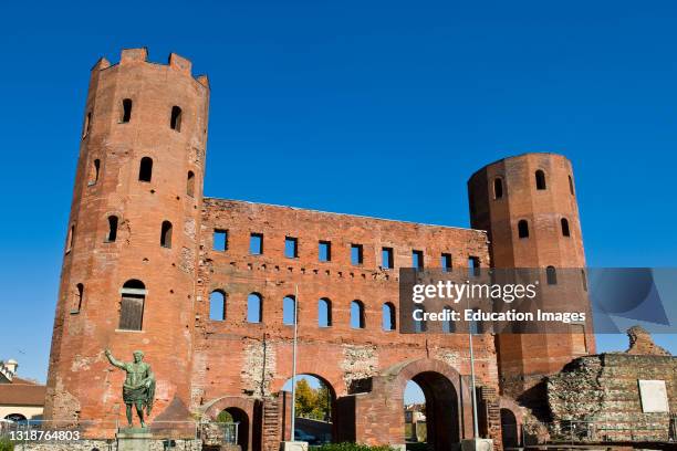 Italy, Piedmont, Turin, Palatine tower archaeological park, Palatina door.