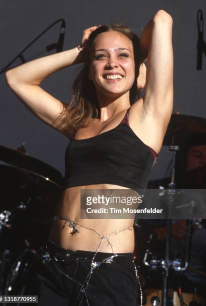 Fiona Apple performs at Shoreline Amphitheatre on September 13, 1997 in Mountain View, California.