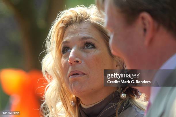 Princess Maxima of The Netherlands celebrates Queens Day on April 30, 2011 in Weert, Netherlands.