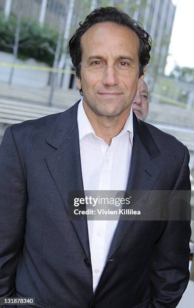 Richard Greene attends the Downtown Los Angeles Rally In Opposition Of HR1 With Mayor Antonio Villaraigosa at Edward Roybal Federal Plaza on March...