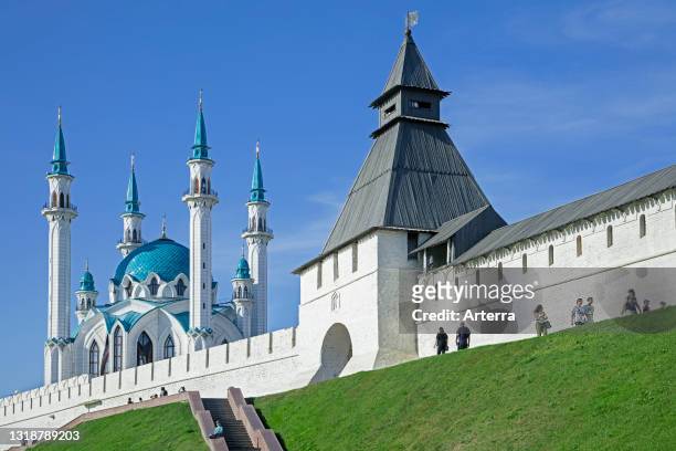 Kul Sharif Mosque / Qolsharif Mosque / Qolşärif mosque, now museum of Islam in Kazan Kremlin, chief citadel of Russia in the city Kazan, Tatarstan.