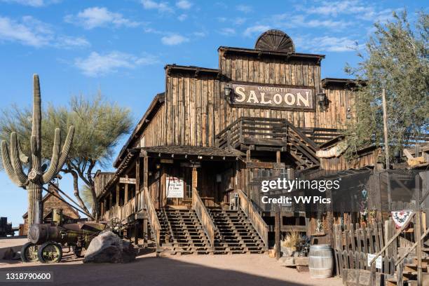 The old saloon on Main Street in the old mining ghost town of Goldfield, Arizona..