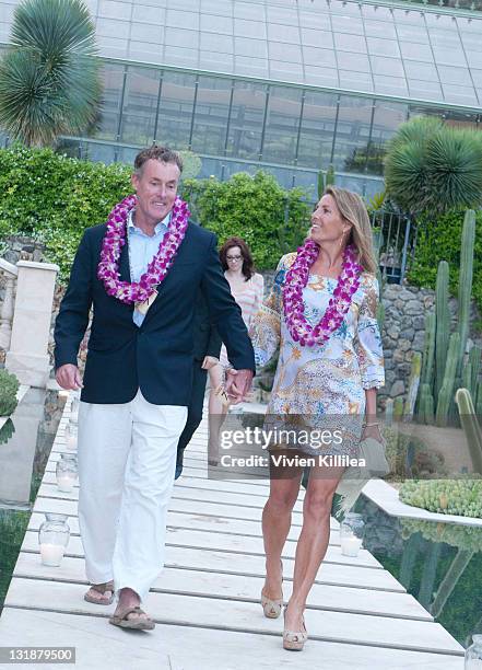 Nichole Kessler and actor John C. McGinley attend "Hang Ten" Malibu Boys And Girls Club Anniversary Celebration at La Villa Contenta on May 7, 2011...