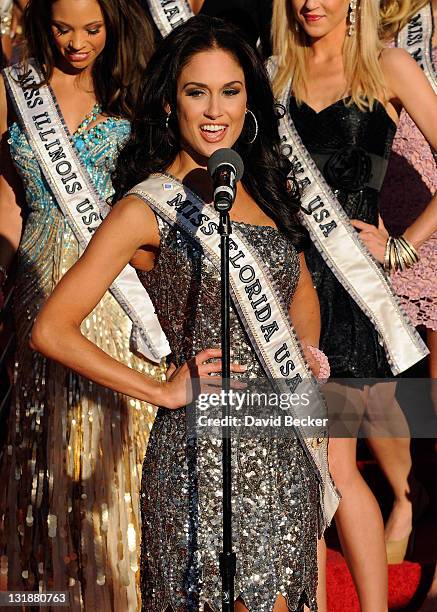 Miss Florida USA Lissette Garcia arrives for the 2011 Miss USA pageant at the Planet Hollywood Resort & Casino on June 6, 2011 in Las Vegas, Nevada.