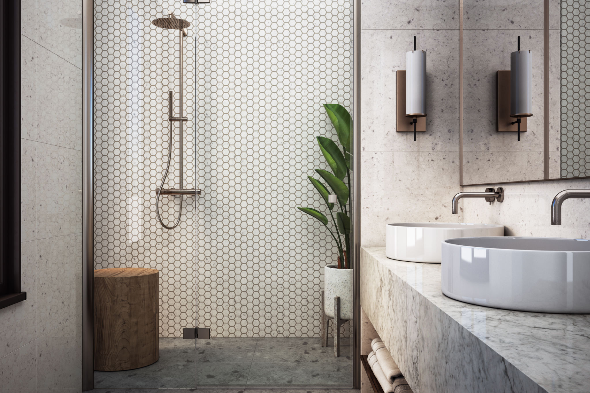 creative bathroom tiles