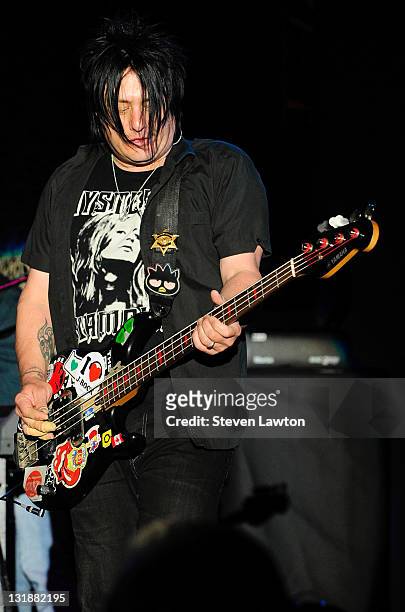 Singer/songwriter/bass guitarist Robby Takac of the Goo Goo Dolls performs at the Couture Las Vegas Jewely Show at Wynn Las Vegas on June 2, 2011 in...