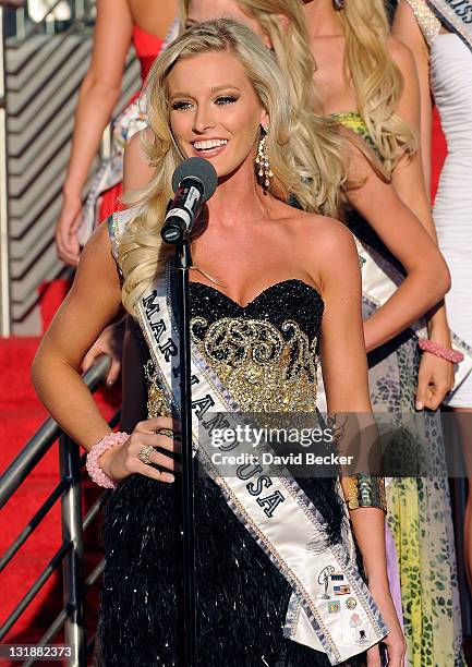 Miss Maryland USA Allyn Rosearrives for the 2011 Miss USA pageant at the Planet Hollywood Resort & Casino on June 6, 2011 in Las Vegas, Nevada.