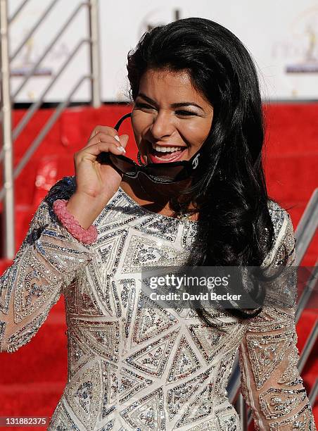 Miss USA 2010 Rima Fakih attends the arrivial ceremony for the 2011 Miss USA contestants at the Planet Hollywood Resort & Casino on June 6, 2011 in...