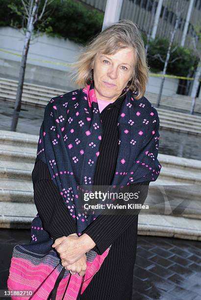 Actress Mimi Kennedy attends the Downtown Los Angeles Rally In Opposition Of HR1 With Mayor Antonio Villaraigosa at Edward Roybal Federal Plaza on...