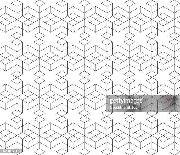 hexagon star pattern - roof shingles texture stock illustrations