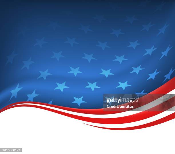 stars and stripes flag - fourth of july party stock illustrations