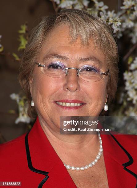 Michelle Bachelet Former President of Chile attends the 10th Annual Women Who Care Luncheon benefiting United Cerebral Palsy of New York City at...