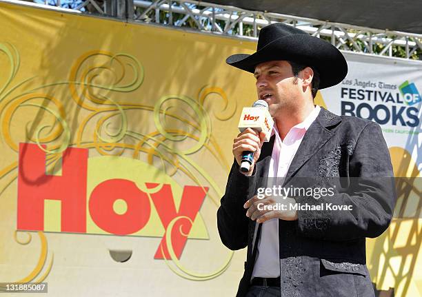 Singer Cesar Brizuela performs onstage at day 2 of the 16th Annual Los Angeles Times Festival of Books held at USC on May 1, 2011 in Los Angeles,...