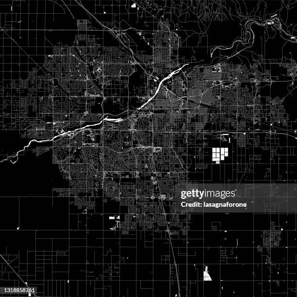 bakersfield, california usa vector map - oakland california stock illustrations