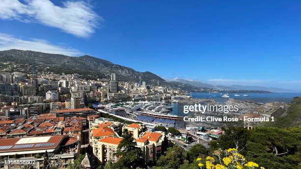 General view over Monte Carlo during previews ahead of the F1 Grand Prix of Monaco at Circuit de Monaco on May 19, 2021 in Monte-Carlo, Monaco.