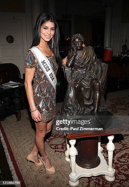 Miss USA 2010 Rima Fakih attends the 2011 Players Foundation for Theatre Education Hall of Fame Inductions at The Players Club on May 1, 2011 in New...