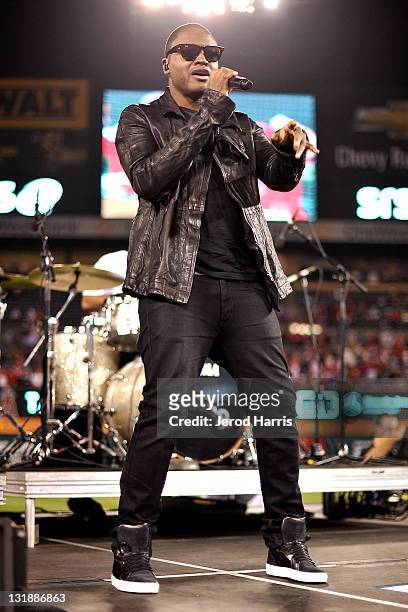 Taio Cruz performs at Angel Stadium in Anaheim on June 11, 2011 in Anaheim, California.