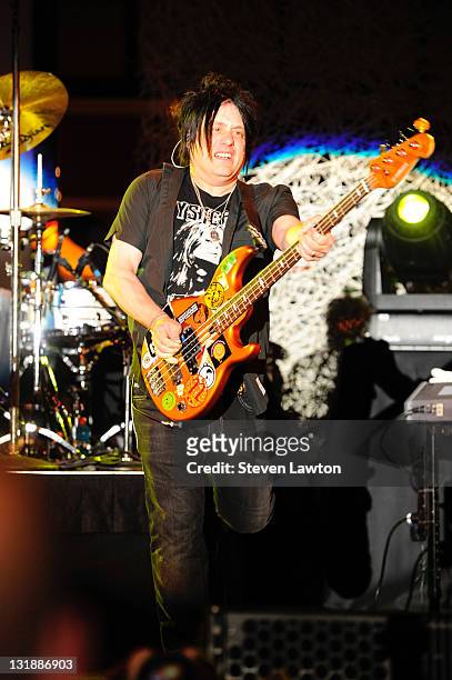 Singer/songwriter/bass guitarist Robby Takac of the Goo Goo Dolls performs at the Couture Las Vegas Jewely Show at Wynn Las Vegas on June 2, 2011 in...