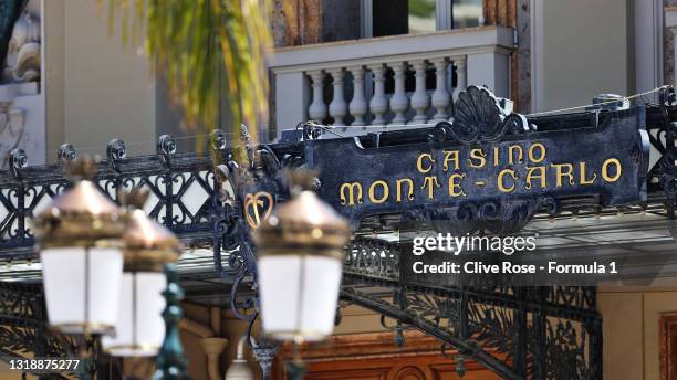 General view of Monte Carlo Casino during previews ahead of the F1 Grand Prix of Monaco at Circuit de Monaco on May 19, 2021 in Monte-Carlo, Monaco.