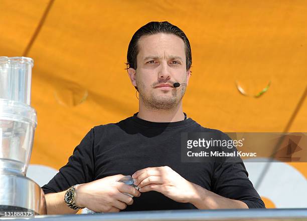 Chef Fabio Viviani speaks onstage at day 2 of the 16th Annual Los Angeles Times Festival of Books held at USC on May 1, 2011 in Los Angeles,...