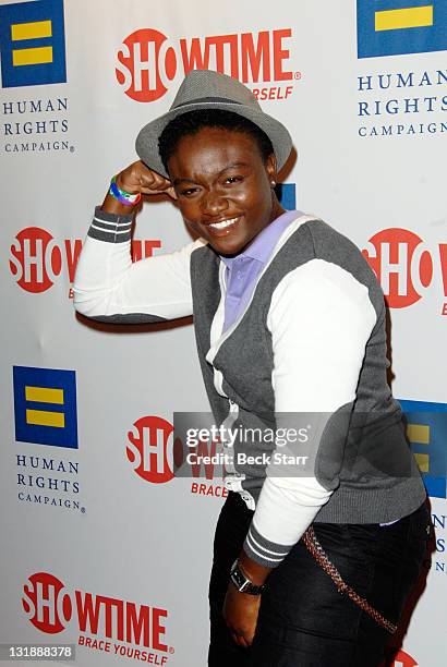 Personality Sajdah Gold arrives at Showtime And The Human Rights Campaign Premiere Of "The Real L Word" Season 2 at East West Lounge on June 1, 2011...