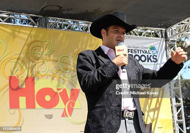 Singer Cesar Brizuela performs onstage at day 2 of the 16th Annual Los Angeles Times Festival of Books held at USC on May 1, 2011 in Los Angeles,...