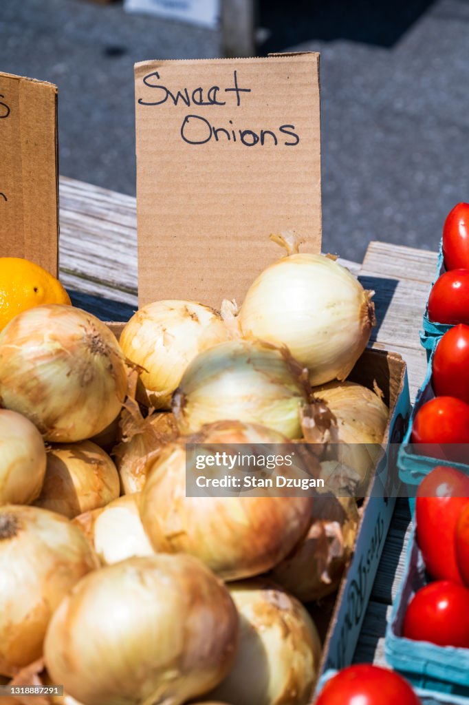 Farmers Market Sweet Onions Organic Produce