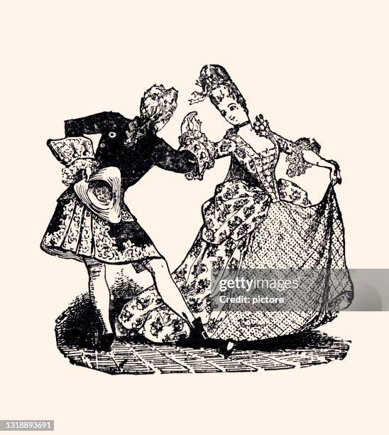 couple of dancer  -xxxl with lots of details- - masquerade ball stock illustrations