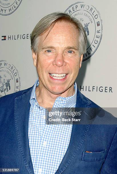 Designer and host Tommy Hilfiger arrives at Tommy Hilfiger Prep World Pop-Up House Launch Party at The Grove on June 9, 2011 in Los Angeles,...