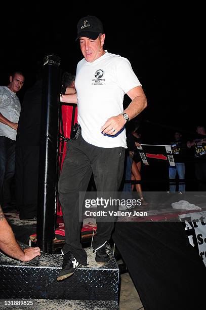 Michael Lohan attends Celebrity Boxing Match Featuring Michael Lohan and Frank Sorrentino at The Ocean Manor on June 4, 2011 in Fort Lauderdale,...