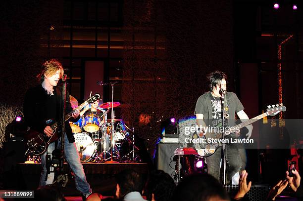 Singer/songwriters John Rzeznik and Robby Takac of the Goo Goo Dolls perform at the Couture Las Vegas Jewely Show at Wynn Las Vegas on June 2, 2011...