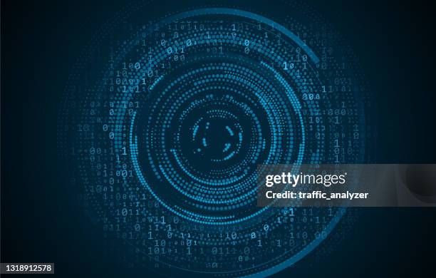 abstract technical background - binary code stock illustrations