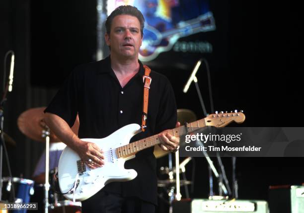 Jimmy Vaughan performs during the Blues Music Festival tour at Shoreline Amphitheatre on August 3, 1997 in Mountain View, California.