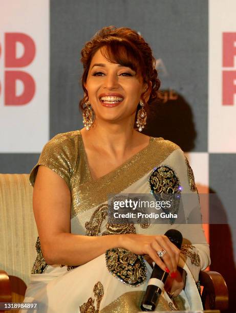 Madhuri Dixit Nene attends the 'Amul Food Food Mahachallenge' tv reality Show announcement on July 27, 2011 in Mumbai, India.