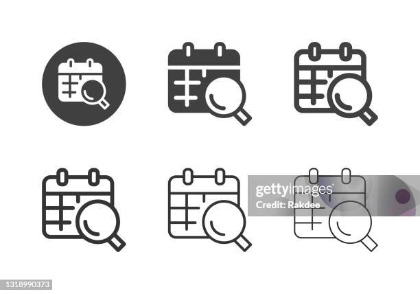 datumssuche symbole - multi-serie - weekend activities stock-grafiken, -clipart, -cartoons und -symbole