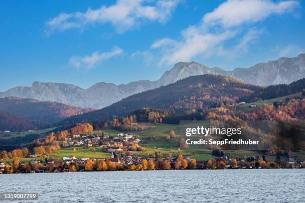 salzkammergut attersee weyregg - attersee stock-fotos und bilder