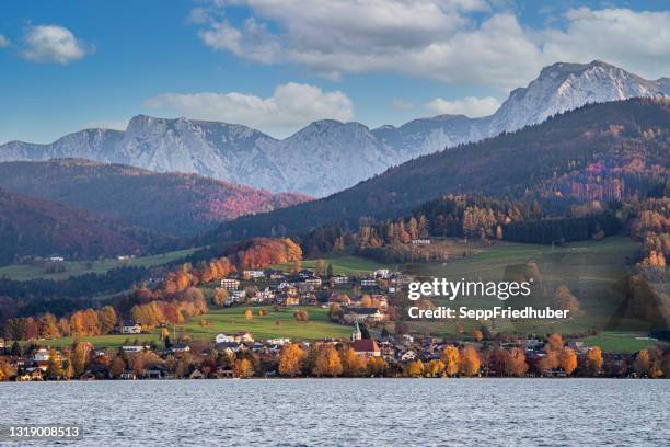 salzkammergut attersee weyregg - attersee stock pictures, royalty-free photos & images