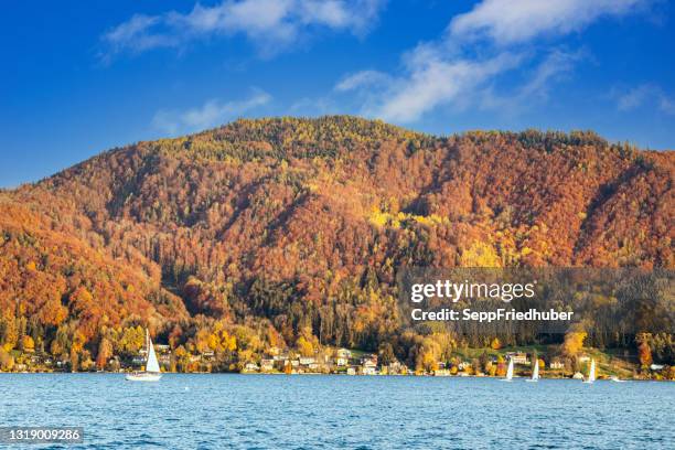 salzkammergut attersee - attersee stock pictures, royalty-free photos & images