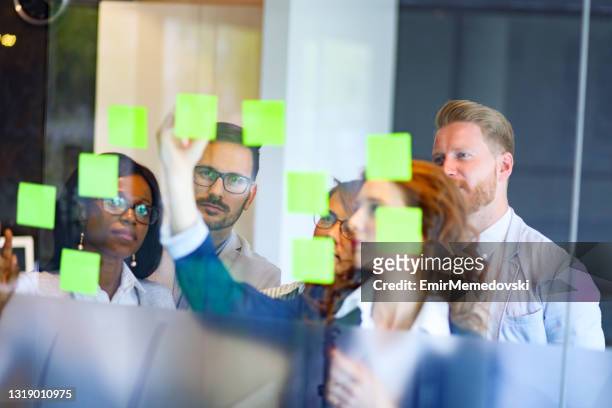 they're all about innovation and new business ideas - brainstorming wall stock pictures, royalty-free photos & images