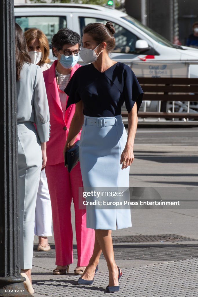 Queen Letizia Presides Over The Debate "commemoration Of The Tenth Anniversary Of The Istanbul Convention".