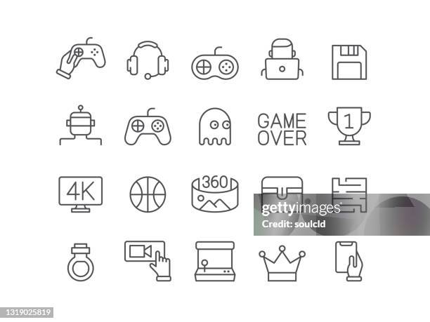 game icons - virtual games icons stock illustrations