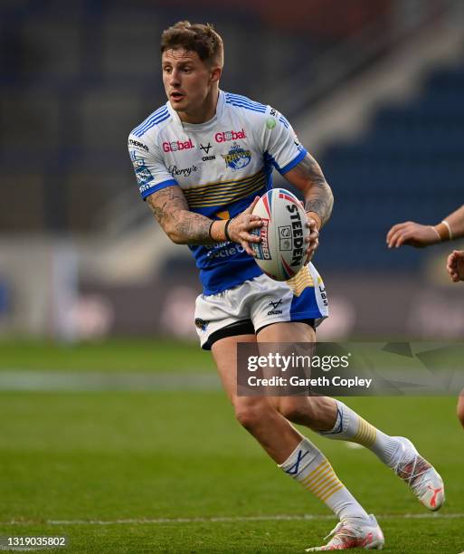 Liam Sutcliffe of Leeds during the Betfred Super League match between Leeds Rhinos and Wakefield Trinity at Emerald Headingley Stadium on May 14,...