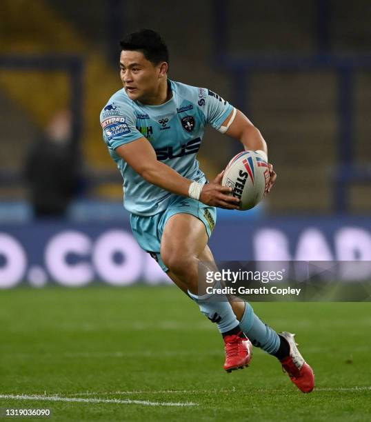 Mason Lino of Wakefield during the Betfred Super League match between Leeds Rhinos and Wakefield Trinity at Emerald Headingley Stadium on May 14,...