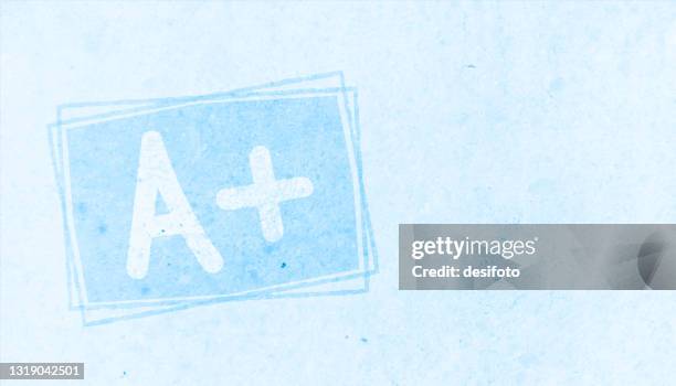pastel light blue colored upper case or capital alphabet or letter a followed by a plus or positive sign or a + over horizontal weathered pastel sky blue coloured framed grunge wall textured vector backgrounds - add stock illustrations