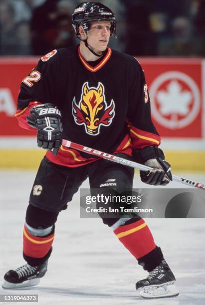 Toni Lydman, Defenseman for the Calgary Flames during the NHL Western Conference Northwest Division game against the Dallas Stars on 24th October...