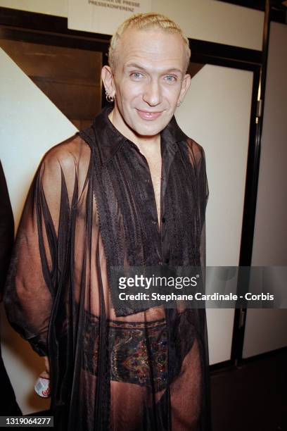 Fashion designer Jean Paul Gaultier attends the MTV Europe Music Awards on November 23, 1995 in Paris, France.